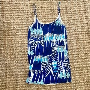 Anthropologie Blue Geometric Dress